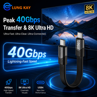 Câble de données USB4 FPC USB-C vers USB-C 8K 240W PD 40 Gbps pour projecteur, ordinateur portable, HDTV - Fabrication OEM/ODM LUNG LUNG KAY