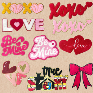 Patchs thermocollants en chenille brodés avec des citations d'amour pour <span class=keywords><strong>la</strong></span> Saint-Valentin, à coller sur les t-shirts, les chapeaux, les sacs - Product Image 1