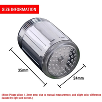 Robinet LED sensible à la température économie d'eau cuisine salle de bain capteur 7 changement de couleur tête de robinet aérateur robinet buse douche