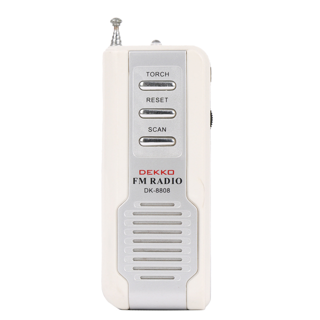 Dk-8808 Fm Radio with Flashlight and Earphone
