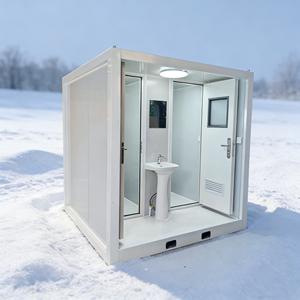 Toilettes mobiles de luxe en acier de haute qualité, toilettes portables, salle de bain extérieure, unité de douche, toilettes, mini-pods, conteneurs - Product Image 1