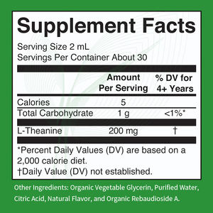 Gotas <span class=keywords><strong>L</strong></span>íquidas de <span class=keywords><strong>L</strong></span>-Teanina de Alta Absorção Suplemento Nootrópico para Foco com <span class=keywords><strong>L</strong></span>-Teanina 200mg e Extrato de Camomila para Adultos e Crianças Relaxar - Product Image 3