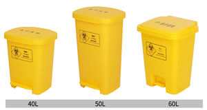 سلة نفايات طبية بلاستيكية صفراء بدواسة قدم، سعات 15 و<span class=keywords><strong>20</strong></span> و30 و40 و50 و60 لتر، جودة عالية بسعر تنافسي - Product Image 3