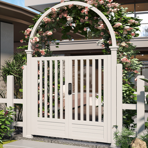 <span class=keywords><strong>Porte</strong></span> de cour de villa contemporaine <span class=keywords><strong>en</strong></span> alliage d'aluminium pour cour et jardin rurale avec ouverture à pousser et à tirer et design de modèle 3D - Product Image 3