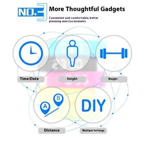 T5C smart écran rond Bracelet de sport affichage numérique montre à bande en plastique avec musique météo compteur de pas caractéristiques - Product Image 4