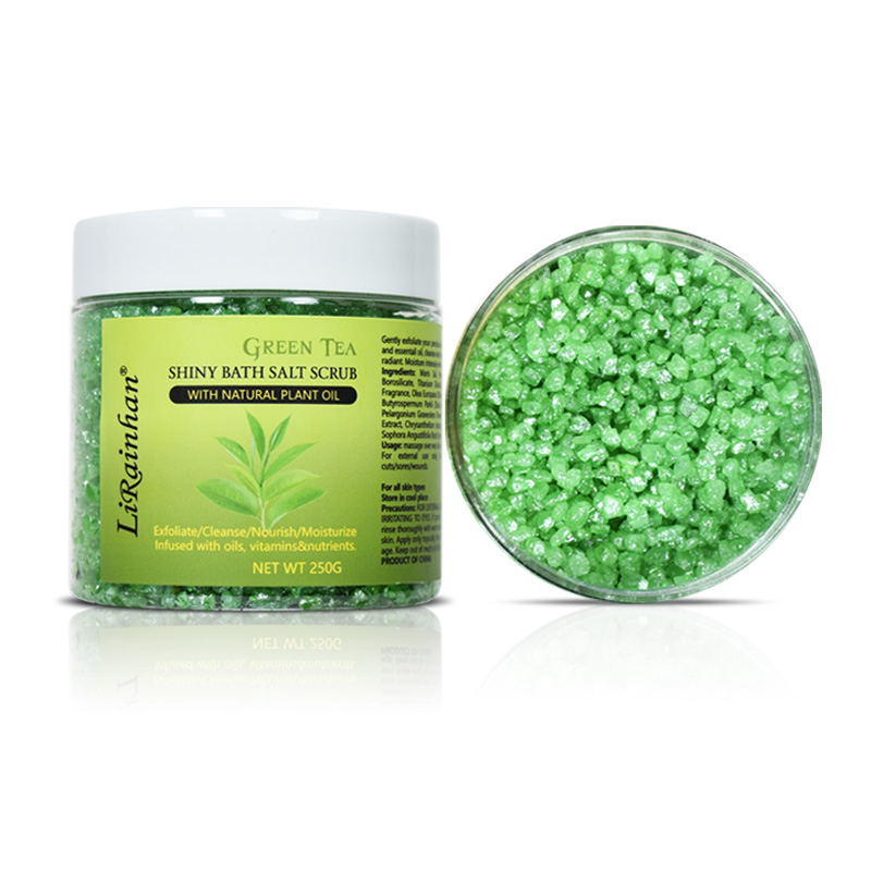Gommage au sel de bain au thé vert brillant