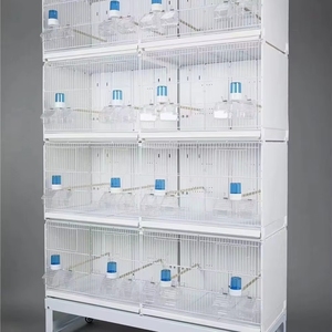 Jaula para Pájaros Multifuncional Tipo Carrito Móvil con Ruedas, Almacenamiento Apilable, Jaula de Cría de Alambre Metálico para Loros, Palomas y Canarios - Product Image 5