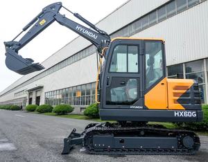 100% nuevo Hyundai HX60G Mini excavadora de 6 toneladas para paisajismo marca coreana excavadora de orugas confiable de alto rendimiento - Product Image 3