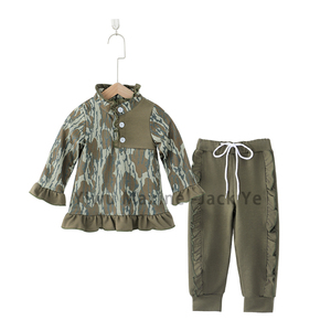 Set di abiti autunnali Maxine Factory Design Set di vestiti personalizzati per bambini spessi Set Jogger per ragazza - Product Image 3