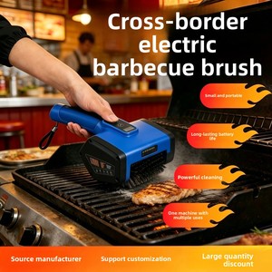 Cepillo <span class=keywords><strong>El</strong></span>éctrico de Plástico para Barbacoa, Cepillo Multifuncional Inalámbrico para Cocina, Limpiador Portátil Pequeño para Exteriores - Product Image 4