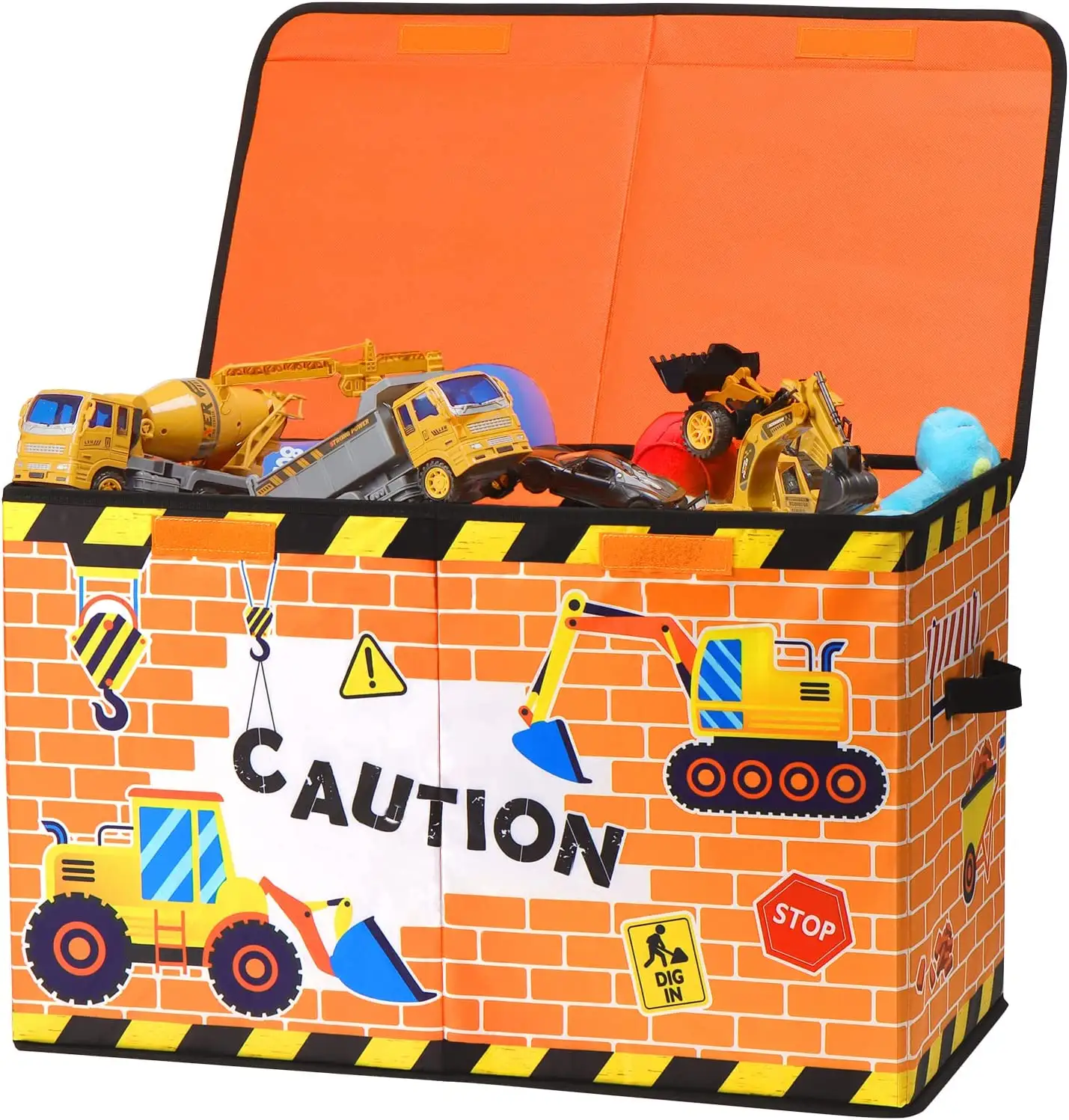 Benutzer definierte zusammen klappbare leichte Spielzeug kiste LKW Kinder Spielzeug kiste Aufbewahrung sbox für Spielzeug Kleidung Kleinigkeiten mit Deckel