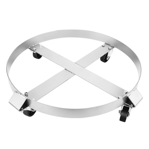 Capacité de <span class=keywords><strong>1000</strong></span> livres Tambour de 55 gallons et poubelle Chariot en métal avec entretoises et roulettes - Product Image 1