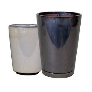 Pot <span class=keywords><strong>de</strong></span> <span class=keywords><strong>fleurs</strong></span> en céramique artisanal <span class=keywords><strong>de</strong></span> style nouveau, couleur bleue, personnalisable - Product Image 5