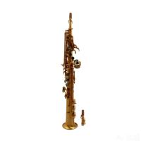 Eastern Music Brand Factory Direct Gold Lacquer Matte Finish Brass Body Rust Resistant Bakelite Head Bb Straight Saxophone
