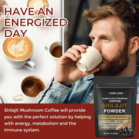 OEM Private Label Shilajit Koffiepoeder Energiedrank Biologisch Himalaya Shilajit Extract Poeder Puur Natuurlijk Shilajit Koffie