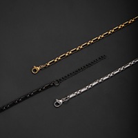 Bracelet carré plaqué or 18 carats 3:1, tendance, de luxe, unisexe, en acier inoxydable, accessoire de fête