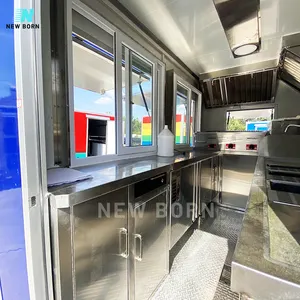 Grosir produsen kereta makanan kios jalan Vendor keranjang makanan Jalan Trailer makanan dilengkapi penuh