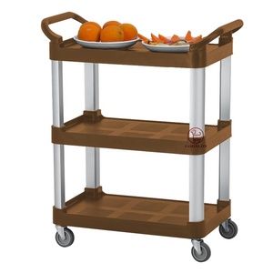 عربة طعام وشراب تجارية للفنادق والمطاعم من البلاستيك عالي الجودة بطبقتين أو ثلاث طبقات، معتمدة من LFGB، بسعة 50 كجم - Product Image 3