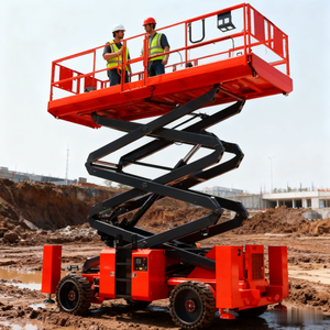 Carro de elevación de tijera eléctrica, plataforma de elevación hidráulica Manual aérea, elevador de bomba de elevador de hombre móvil remolcable - Product Image 5