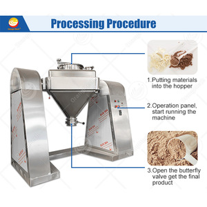 Orme เครื่องเป่าแห้งสีแบบหมุนทรงกรวยสองชั้นเครื่องผสมทรงกรวยสี่เหลี่ยมแบบใช้ความร้อนในห้องปฏิบัติการ - Product Image 4
