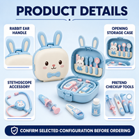 Ensemble de jeu de rôle Docteur Lapin avec valise et accessoires de consultation factices