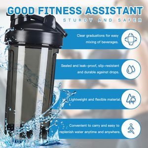 בקבוק שייקר חלבונים 400ml/600ml לחדר כושר, לשתייה ישירה, לנסיעות, למים רותחים - Product Image 3
