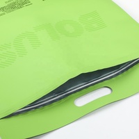 Sac en plastique réutilisable avec poignée découpée sur mesure, sac à fermeture éclair, sac en plastique avec trou pour poignée, fabrication sur mesure