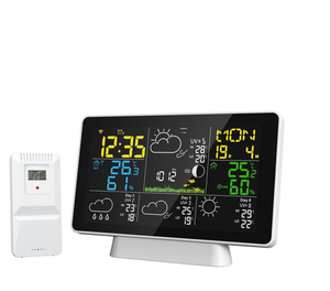 Reloj meteorológico inteligente Digital LED para interiores y exteriores, temperatura, humedad, pronóstico, Estación Meteorológica Inalámbrica - Product Image 2
