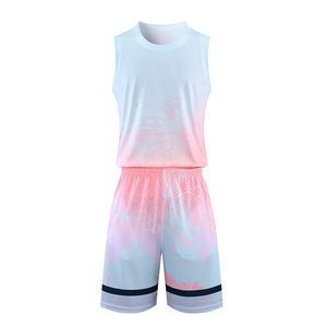 2025 ensembles de <span class=keywords><strong>basket</strong></span>-ball américains à épaules étroites maillot d'entraînement <span class=keywords><strong>pour</strong></span> hommes et femmes séchage rapide antibactérien 100% polyester été - Product Image 5