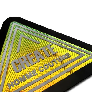 Custom Heat Transfer Reflective Triangle TPU Dazzling Patches for Clothing