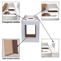 Boîte à gâteau grande et haute pour anniversaire avec poignée et fenêtre, en carton ondulé robuste, 3 couches, pour transport et livraison de gâteaux, logo personnalisé pour mariage, OEM
