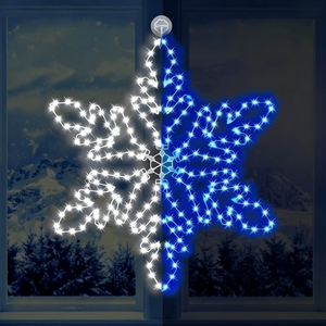 Decoración de Silueta de Copo de Nieve Iluminado para Ventana Navideñ<span class=keywords><strong>a</strong></span> - <span class=keywords><strong>Luces</strong></span> Navideñas y de Fiesta para el Hogar, Patio, Césped y Jardín - Product Image 1