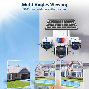 Camera an ninh ba góc nhìn năng lượng mặt trời UD 9MP Camera An Ninh 4G/<span class=keywords><strong>Wifi</strong></span>/có dây PTZ xoay tích hợp mic phát hiện con người Camera mạng ngoài trời - Product Image 3