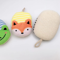 Éponges de bain de luxe pour bébé Panda, Grenouille, Renard – Éponge de douche en mousse naturelle pour nourrissons et tout-petits