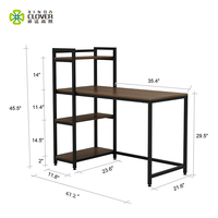 Table de travail convertible moderne, bureau avec structure métallique, garantie 10 ans pour usage commercial