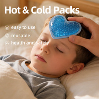 Compresse de gel Badu de haute qualité pour la thérapie physique, soulagement de la douleur, compresse froide et chaude, perles de gel, peluche, 12x12cm, forme de cœur
