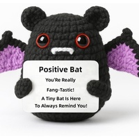 Nouveautés transfrontalières : Poupées en fil de polyester au crochet à la main, thèmes Halloween (Chauve-souris, Sorcière, Fantôme) - Personnalisables et multifonctionnelles
