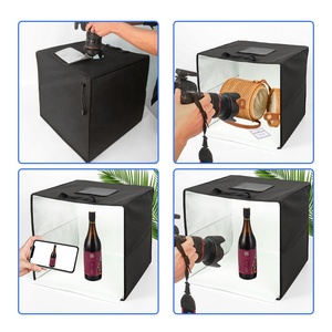 <strong>Foldable</strong> Photo <strong>Studio</strong> Light Box Portable 40cm*40cm*40cm LED Light Mini Photography <strong>Studio</strong> Tent Kit with 3 <strong>Backdrops</strong> - Product Image 1
