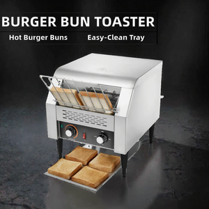 Grille-pain électrique de comptoir pour pains à burger, à bande transporteuse, haute température, avec bac à miettes amovible, pour usage en boulangerie - Product Image 2
