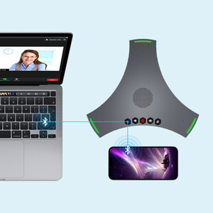 Microphone de <span class=keywords><strong>conférence</strong></span> USB omnidirectionnel POD4 avec suppression du bruit et haut-parleur intégré pour un son clair lors des appels vidéo - Product Image 3