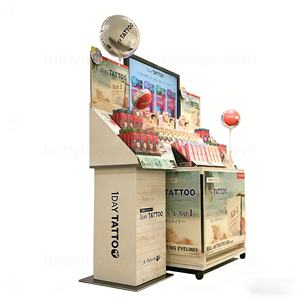 Exhibidores de Tienda de Alta Gama con Pantalla LED Personalizable para Cosméticos y Cuidado de la Piel, Estante Modular de Piso - Product Image 4