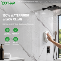 Lembaran PVC Anti Api Tahan UV Motif Marmer Tahan Air untuk Proyek Renovasi dan Dekorasi Dinding Kamar Mandi