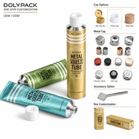 Tube cosmétique vide personnalisé en aluminium 30ml 50ml 100ml pour crème solaire et lotion visage avec bouchon à vis pour soins de la peau