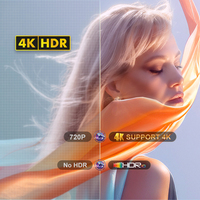 Projecteur Flixtone D9W ultra-lumineux, résolution native 1080p Full HD, prise en charge 4K, Smart Android, Wifi, BT, projecteur vidéo pour home cinéma