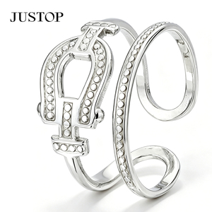 Anillo JUSTOP de Plata 925 con Concha de Abulón, Engaste Geométrico Cuadrado, Joyería Moderna para Mujer, Anillo de Uso Diario - Product Image 5