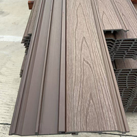 Panneau mural plat ignifuge et imperméable en composite bois-plastique WPC pour projets de décoration murale extérieure
