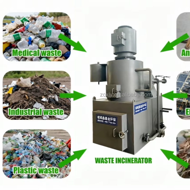 Smokeless Incinerator for Industrial Area Factory