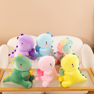 Nouvelle peluche <span class=keywords><strong>dinosaure</strong></span> multicolore avec cœurs, animaux en peluche, cadeau de la Saint-Valentin ou d'anniversaire pour meilleur ami - Product Image 1