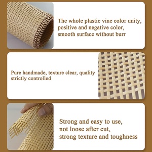 Anyaman Rotan plastik 15 meter, anyaman Rotan sintetis jala terbuka untuk perabotan taman dan kursi Rotan - Product Image 3