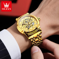 OLEVS – montre-bracelet mécanique automatique pour hommes, bracelet en acier, horloge, mode, luxe, personnalisé, nouveau modèle 9901